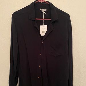 Banks Journal black button down shirt long sleeve